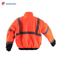 Wirtschaftlich Klasse 3 wasserdichte Sicherheitsjacke mit hoher Sichtbarkeit warme Workwear Front Reißverschluss